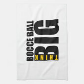 大き考えなボッチェボールのスポーツデザイン キッチンタオル (縦)