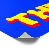 大き走な犬の重量挙げポスター ポスター (角)