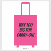 大き過ぎる方法 – ピ運ンクのスーツケおもしろいース上 シール (シート)