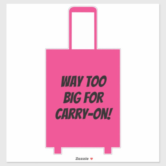 大き過ぎる方法 – ピ運ンクのスーツケおもしろいース上 シール (シート)