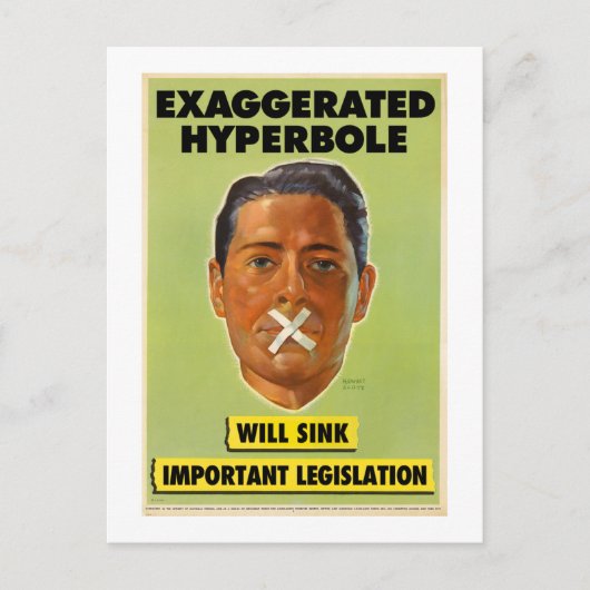 大げさなハガキ ポストカード (正面)