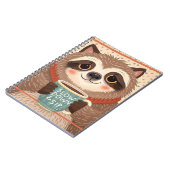 大げさな眠そうな目をした可愛らしい漫画のナマケモノ ノートブック (左側)