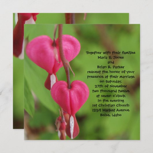 大げさに同情する人の結婚式招待状 招待状 (正面/裏面)