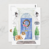 大ざっぱなCollie引っ越し案内はがき ポストカード (正面/裏面)