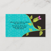 大はっきりしたきなホットピンクの花の名刺テンプレート 名刺 (裏面)