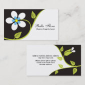 大はっきりしたきな白花名刺テンプレート 名刺 (正面/裏面)