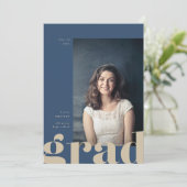 大はっきりした型卒業発表 案内状 (スタンド正面)