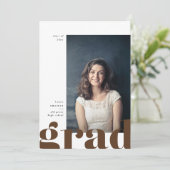 大はっきりした型卒業発表 案内状 (スタンド正面)