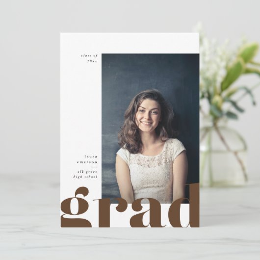 大はっきりした型卒業発表 案内状 (スタンド正面)