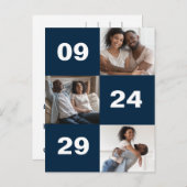 大はっきりした数写真結婚の 案内ポストカード (正面/裏面)