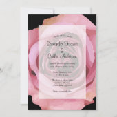 大はっきりした紫春バラ結婚ズ 招待状 (正面)