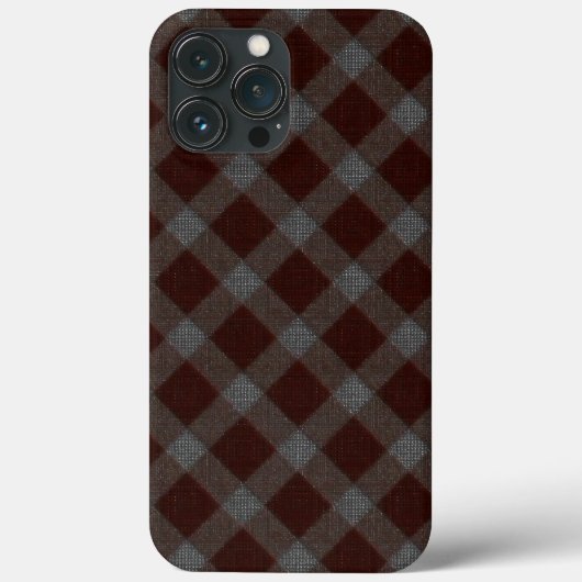 大まかなパーツの赤いクロスタータンチェックチェス Case-Mate iPhoneケース (裏面)