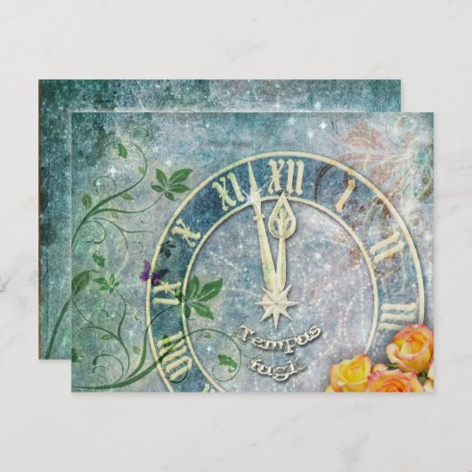 大みそかパーティの招待状 招待状 (正面/裏面)