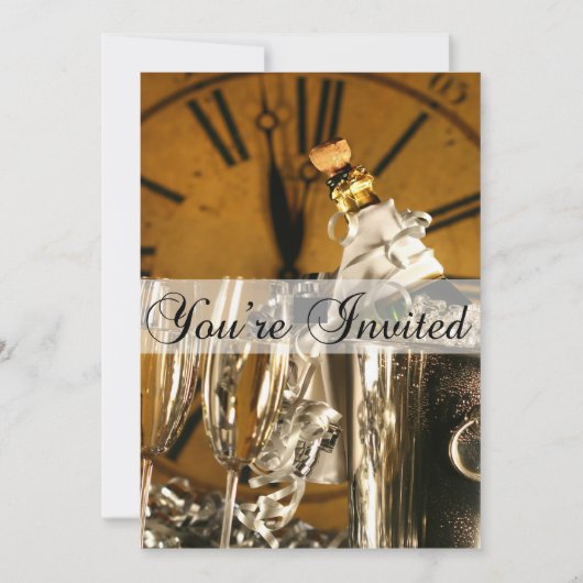 大みそかパーティの招待状 招待状 (正面)