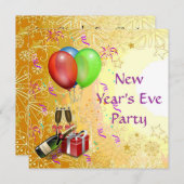 大みそかパーティの招待状 招待状 (正面/裏面)