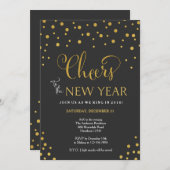 大みそかパーティの招待状 招待状 (正面/裏面)