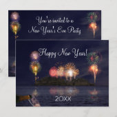 大みそかパーティの招待状 招待状 (正面/裏面)