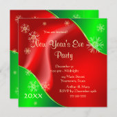 大みそかパーティー2020（赤と緑） 招待状 (正面/裏面)
