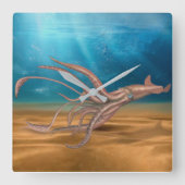 大イカ スクエア壁時計 (正面)