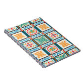 大イタリアン形タイル花と刺繍 ノートブック (右側)