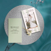 大イニシャルセージグリーンタイポグラフィ写真家 名刺