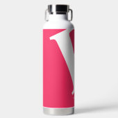 大イニシャル |モダンタイポグラフィ |ピンク ウォーターボトル (正面)