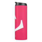 大イニシャル |モダンタイポグラフィ |ピンク タンブラー (回転右)