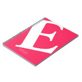 大イニシャル |モダンタイポグラフィ |ピンク ノートブック (左側)