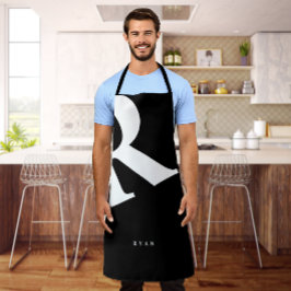 大イニシャル |モダンタイポグラフィ |黒 エプロン