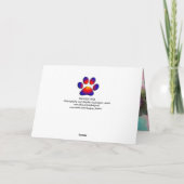 大エレガントきなDIVA帽子と猫、ピンクのバラのバレンタイン シーズンカード (裏面)