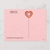 大エレガントきなDIVA帽子と猫、ピンクのバラのバレンタイン シーズンポストカード (裏面)