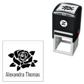 大エレガントフローラバラ花名モノグラム セルフインキングスタンプ (インサイチュ)