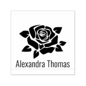 大エレガントフローラバラ花名モノグラム セルフインキングスタンプ (デザイン)