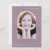 大エレガント型写真卒業梅 招待状 (正面)