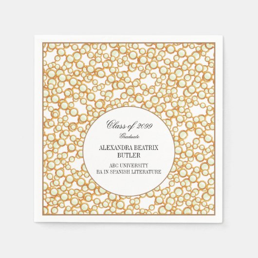 大エレガント学修士院卒業会 スタンダードカクテルナプキン (正面)