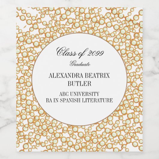 大エレガント学修士院卒業会 ワインラベル (シングルラベル)