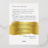 大エレガント学修士院卒業会 箔招待状 (裏面)