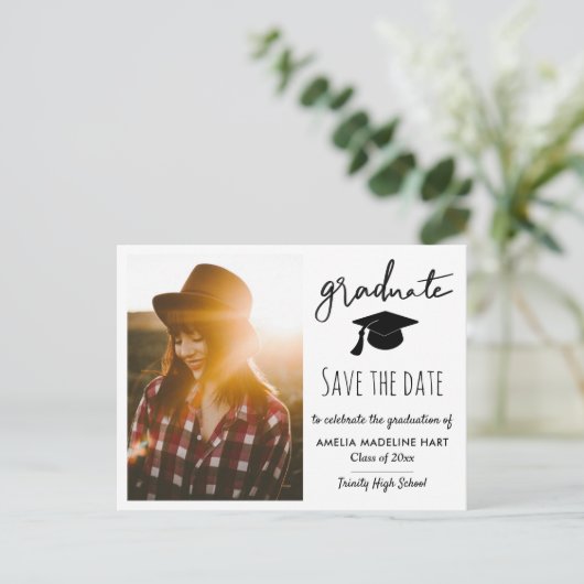 大エレガント学院の脚本に日付写真を保存 案内ポストカード (スタンド正面)