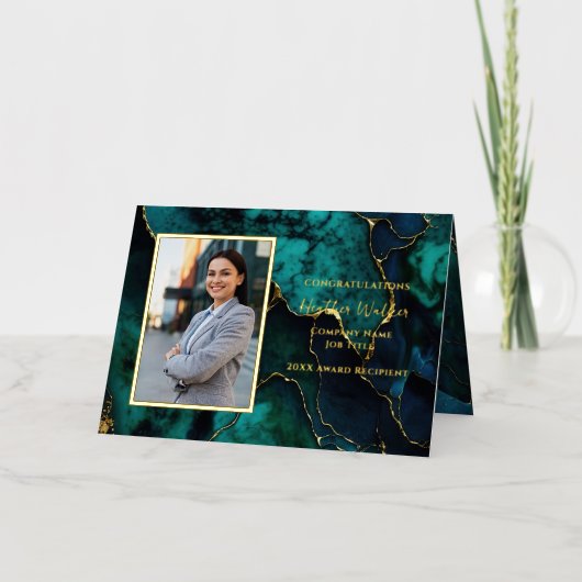 大エレガント理石 |名誉ある座席表 箔グリーティングカード (正面)