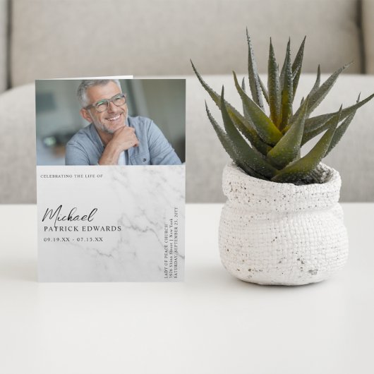 大エレガント理石 |葬儀記念写真プログラム チラシ