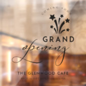 大オープニングの花火スターブラック来スーン ウィンドウサイン (シート2)