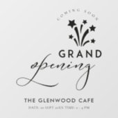 大オープニングの花火スターブラック来スーン ウィンドウサイン (シート)