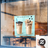 大カスタマイズきなボバブルティードーナツ店 ウィンドウサイン (カフェ窓)