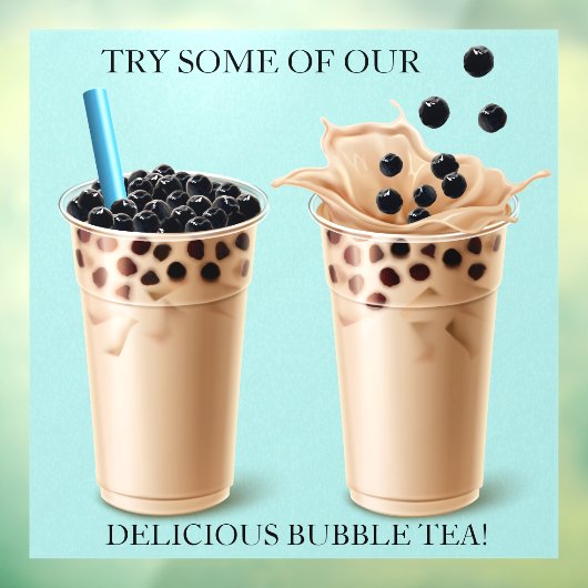 大カスタマイズきなボバブルティードーナツ店 ウィンドウサイン (シート3)