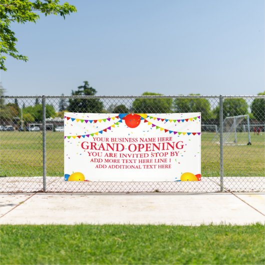 大カスタマイズ開きバルーン再開 横断幕 (インサイチュ)