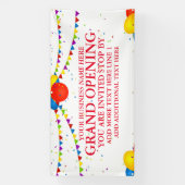 大カスタマイズ開きバルーン再開 横断幕 (縦)