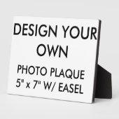 大カスタムパーソナライズされた5" x 7"フォトプラーク フォトプラーク (側面)