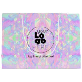 大カスタムロゴOpalプリント紙ショッピングバッグ ラージペーパーバッグ (裏面)