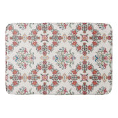 大カスタムヴィンテージが盛りパターン（の模様が）ある上がる バスマット (正面)