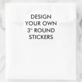 大カスタム光沢紙3"ラウンドステッカー ラウンドシール (バッグ)
